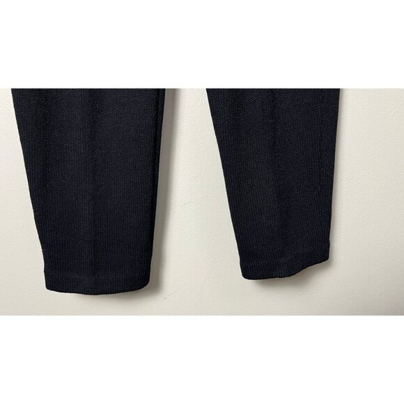 ST. JOHN SEPARATES BLACK SANTANA KNIT TAPERED BLACK PANTS 8 - Picture 4 of 7